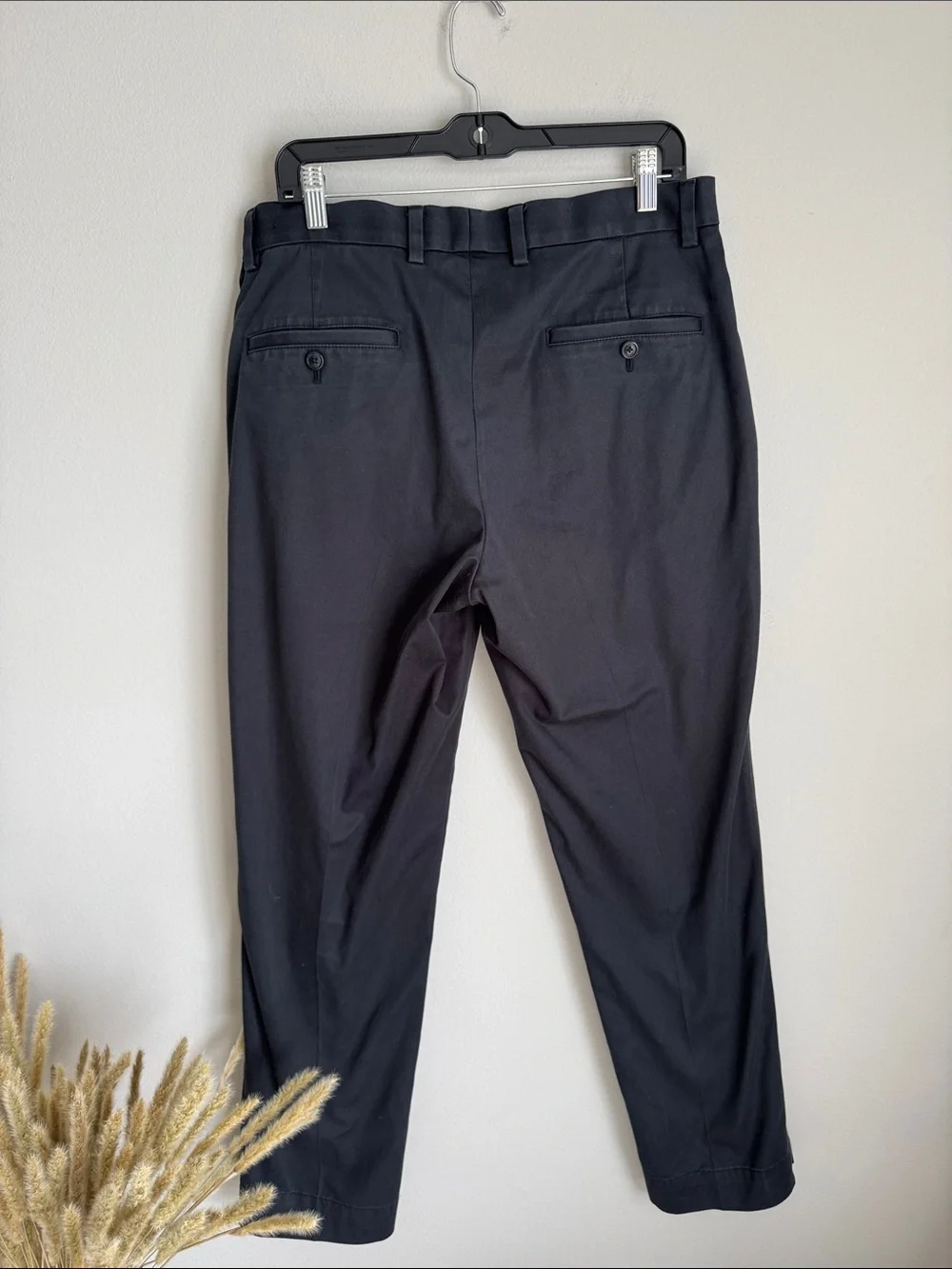 Brooks Brothers Advantage Chino Stretch Clark Fit Men’s Navy Pants W34 L32 cotto
